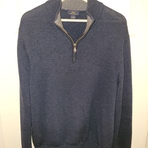 Brooks Brothers Navy Half-Zip Knit Pullover
